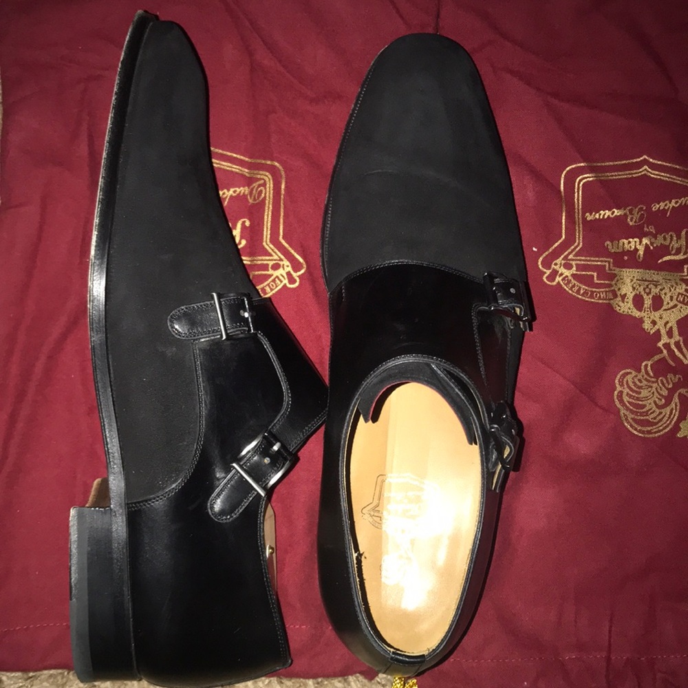 Size 10 Florsheim/Duckie Brown Suede Monkstraps